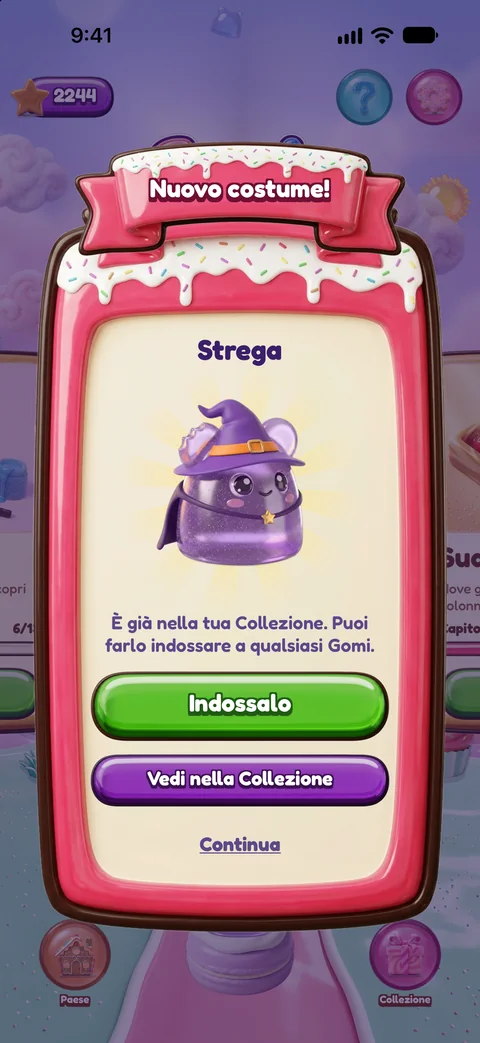 Finestra del nuovo costume