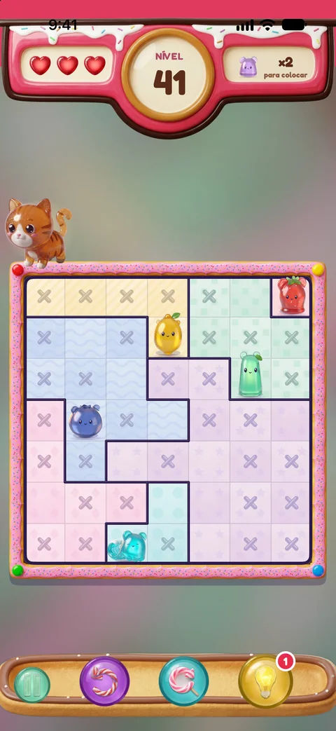 Tabuleiro de Gomizzle no iPhone